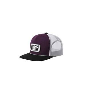 NEW CINCH men's flexfit snapback logo cap in purple/white
